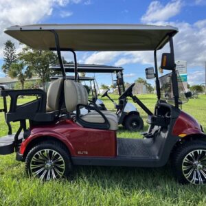 New 2023 E-Z-Go Freedom RXV Elite Lithium Inferno Red