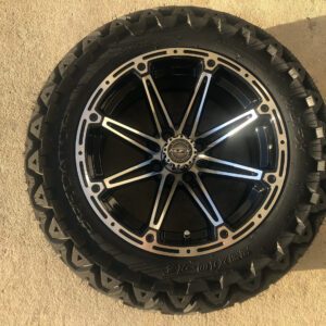 14 Inch Machined Black Element Wheel 23x10x14 Predator Tire