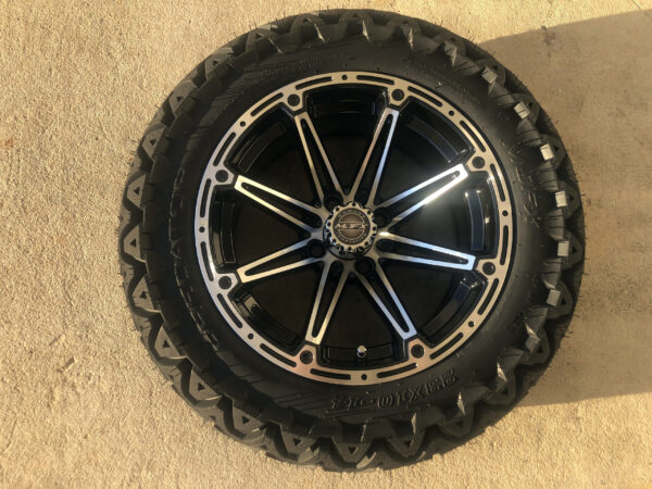 14 Inch Machined Black Element Wheel 23x10x14 Predator Tire