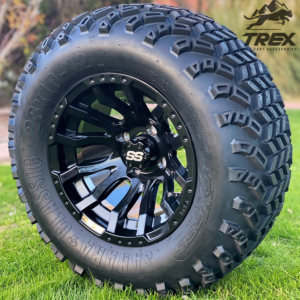 12″ Maverick Gloss Black Aluminum Wheels All Terrain Tires Combo